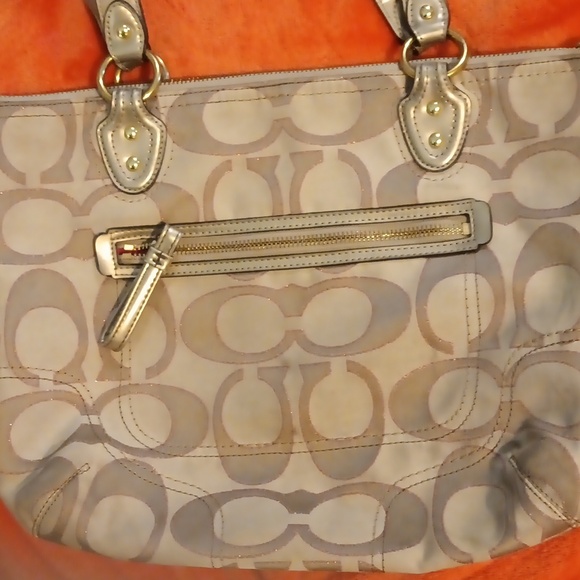 Coach Handbags - Tan color Coach handbag 14 width by 11 height